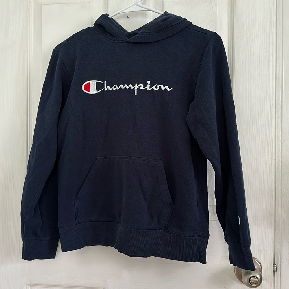 Boys navy blue champion sweatshirt